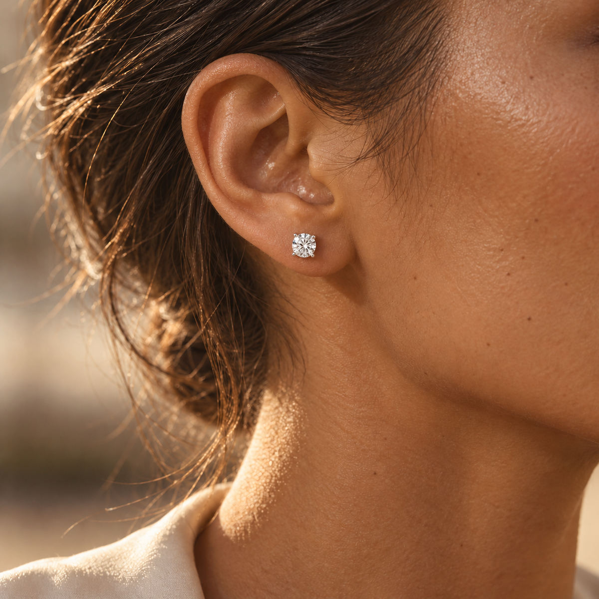 THE ESSENTIAL 1.96 CTW - 14K White Gold Lab-Grown Round Brilliant Diamond Stud Earrings