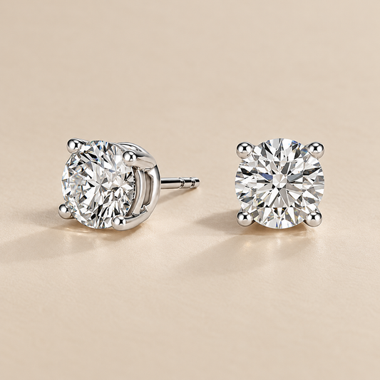 THE ESSENTIAL 1.96 CTW  - 14K White Gold Lab-Grown Round Brilliant Diamond Stud Earrings