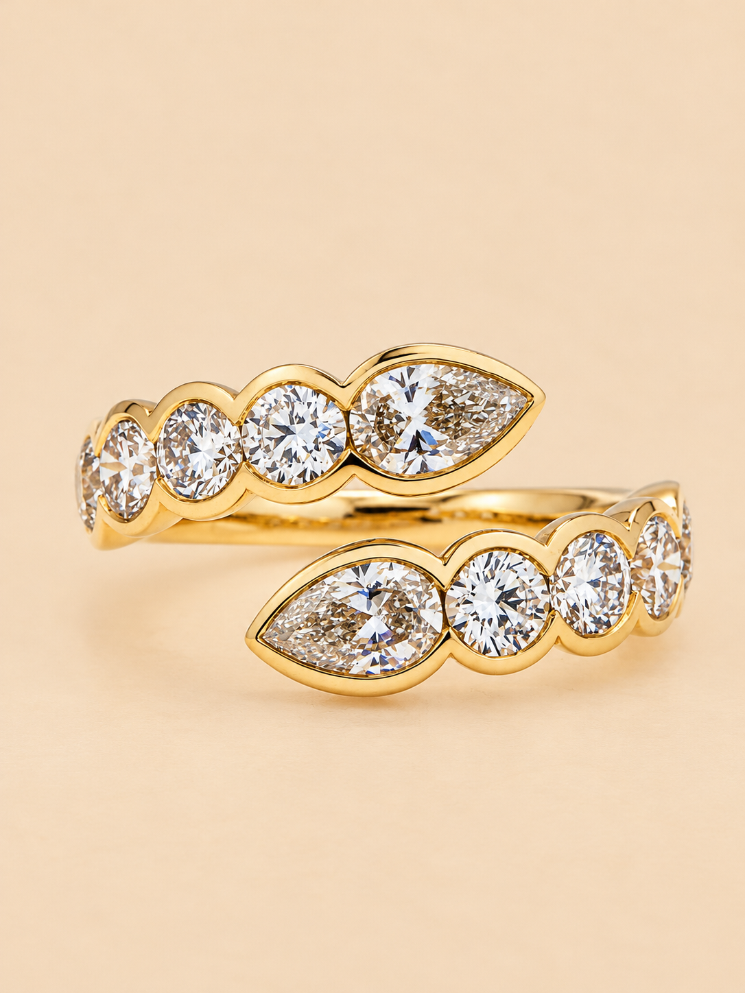 THE DUO - Lab-Grown Diamond Open Wrap Ring