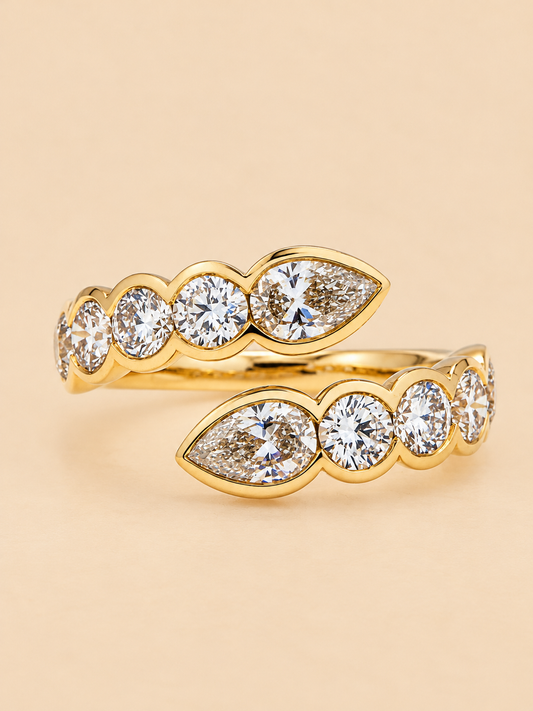THE DUO - Lab-Grown Diamond Open Wrap Ring