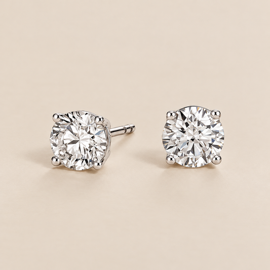 THE ESSENTIAL 1.45 CTW – 14K White Gold Certified Lab-Grown Diamond Stud Earrings