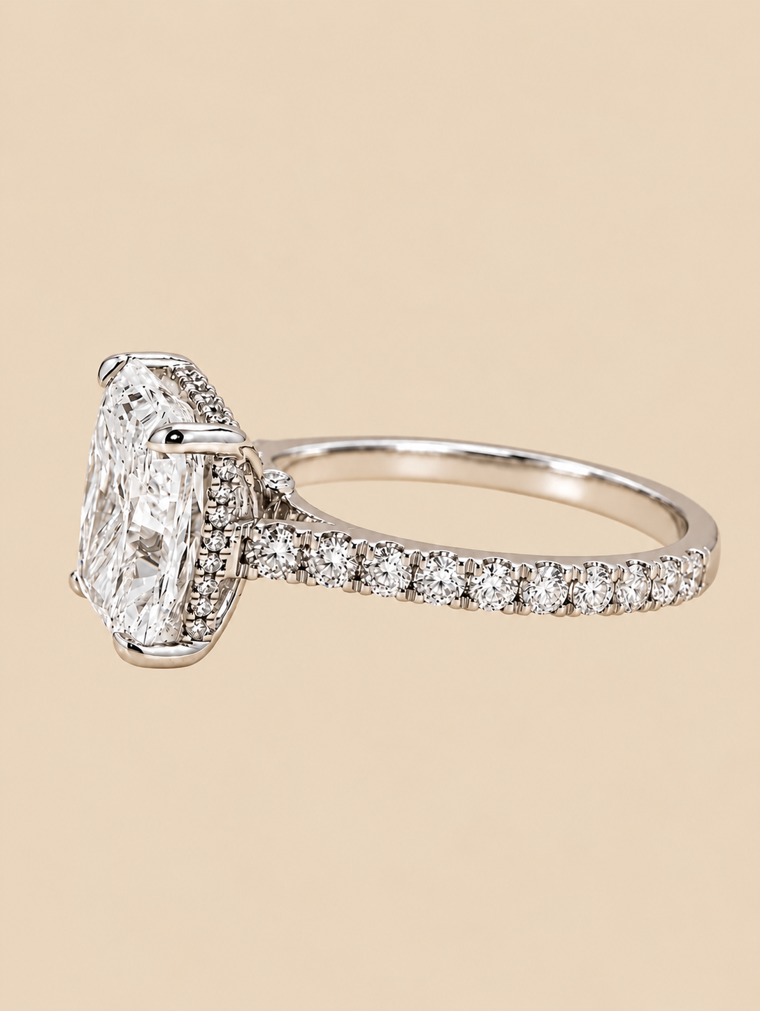 THE AFTER - Lab-Grown Radiant Diamond Halo Ring