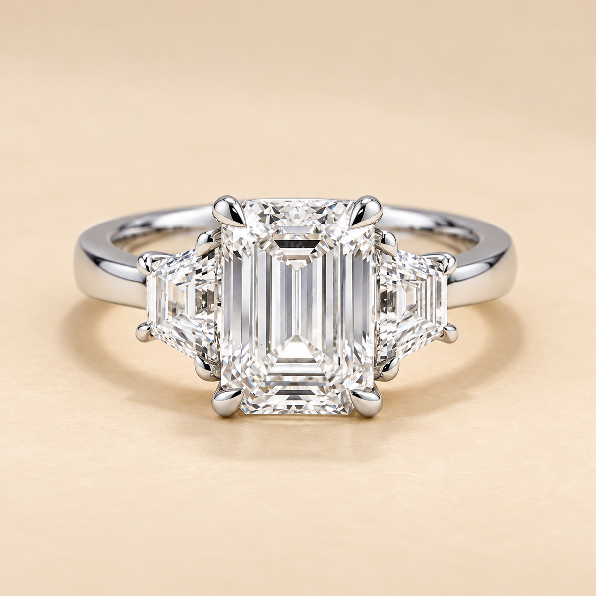 THE ONLY ONE - Lab-Grown Emerald-Cut Three-Stone Diamond Ring