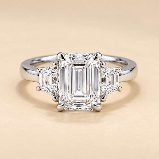 THE ONLY ONE - Lab-Grown Emerald-Cut Three-Stone Diamond Ring