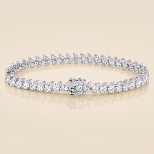 Lab-Grown Diamond Tennis Bracelet – 14K White Gold