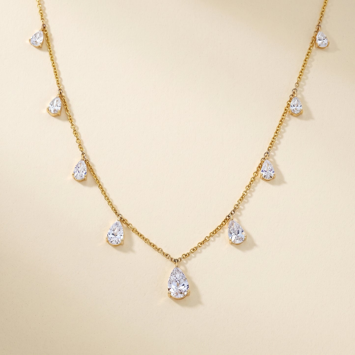 Lab-Grown Diamond by the Yard Necklace – 14K Yellow Gold