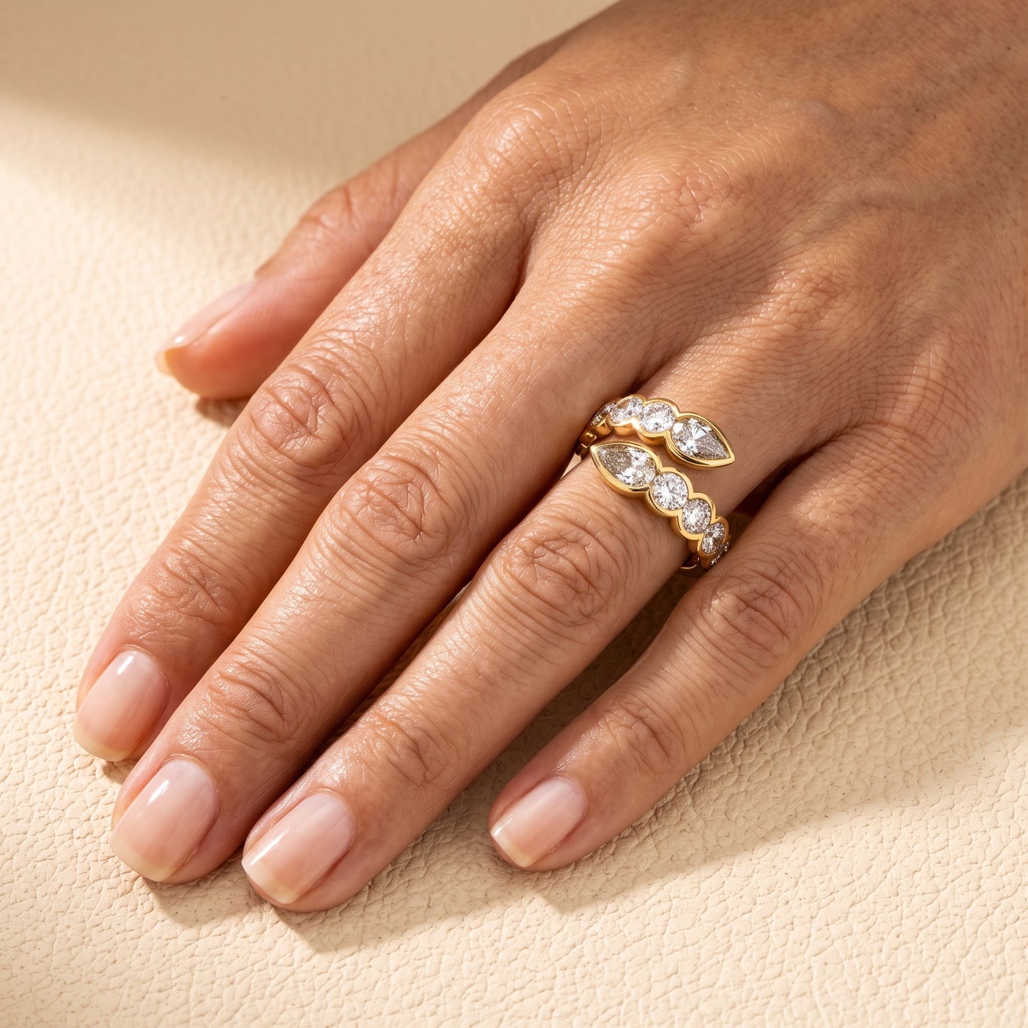 Lab-Grown Diamond Open Wrap Ring – 2.79 CTW in Yellow Gold