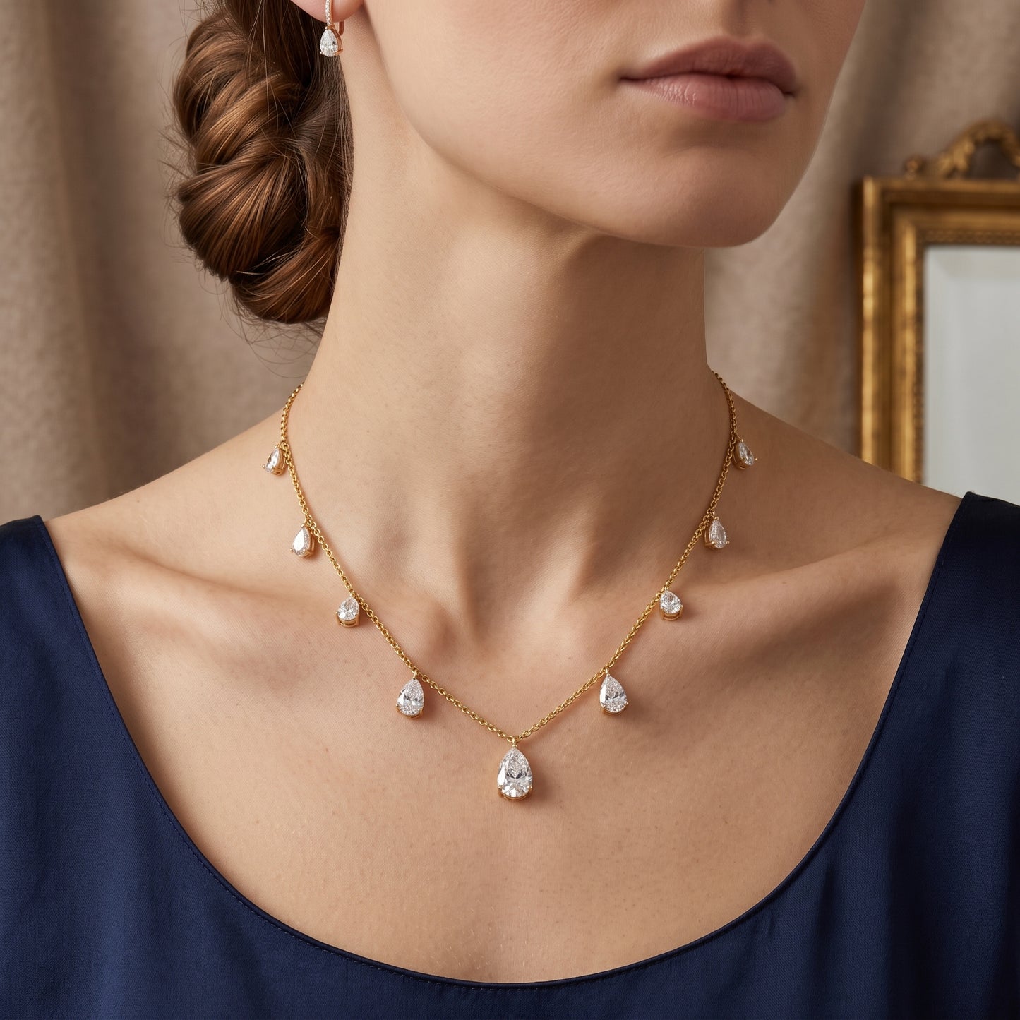 Lab-Grown Diamond by the Yard Necklace – 14K Yellow Gold