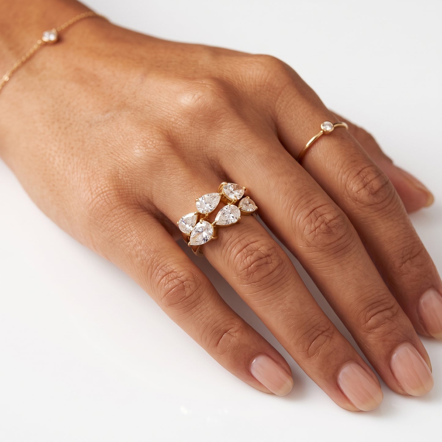 Lab-Grown Fancy Diamond Ring – 14K Yellow Gold
