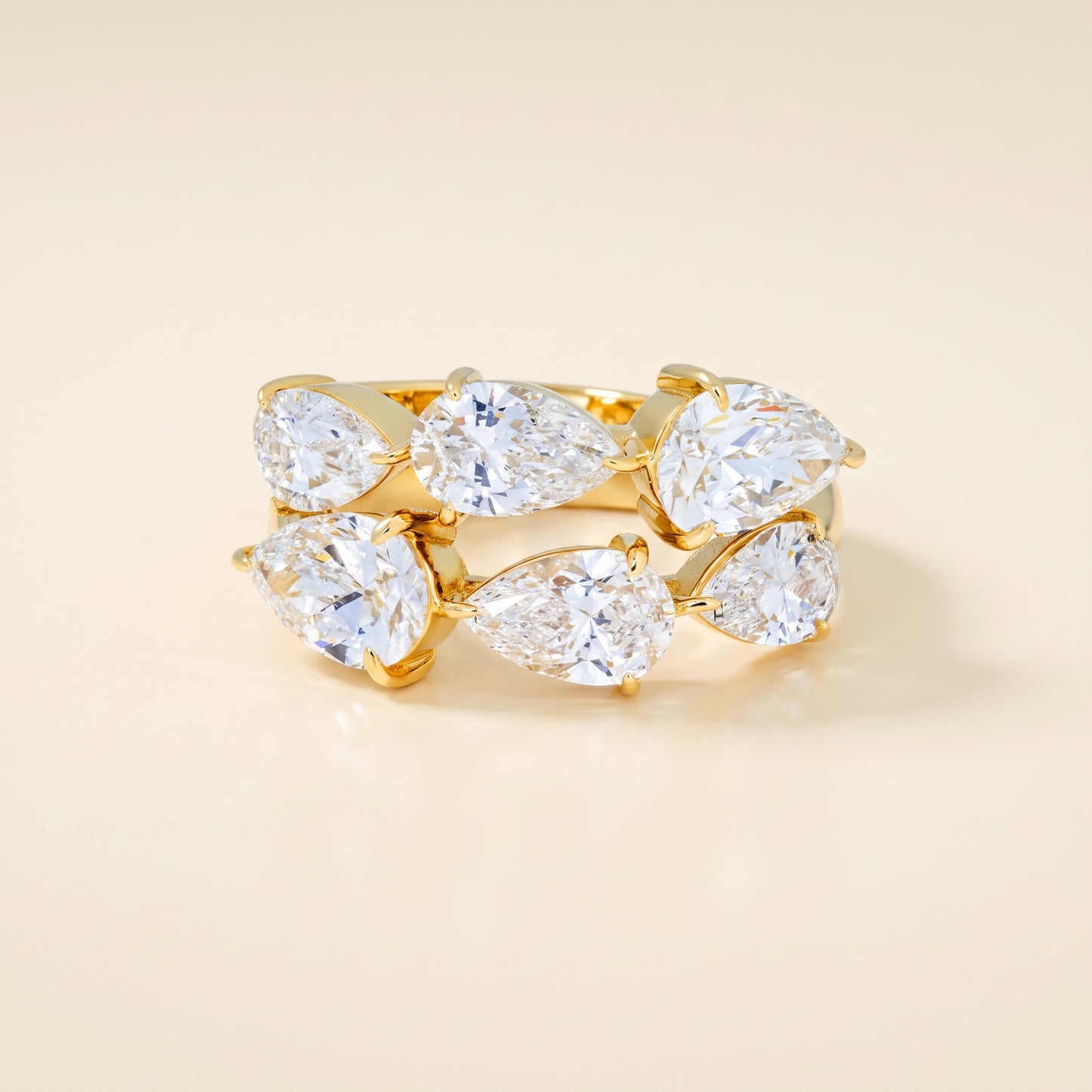 Lab-Grown Fancy Diamond Ring – 14K Yellow Gold