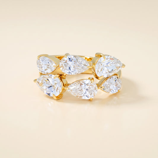 Lab-Grown Fancy Diamond Ring – 14K Yellow Gold