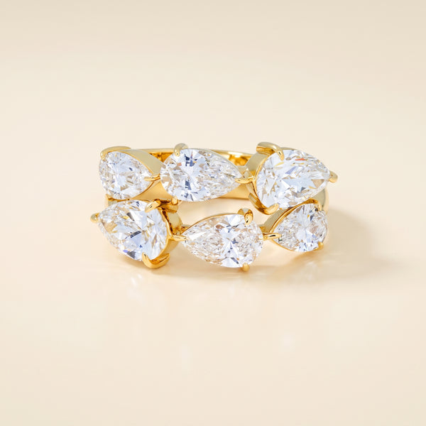 Lab-Grown Fancy Diamond Ring – 14K Yellow Gold