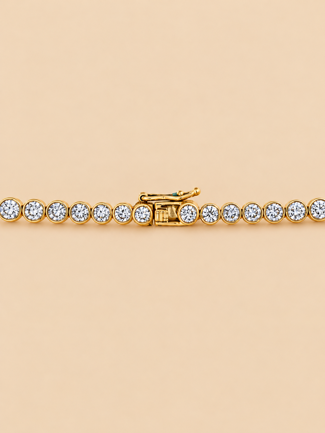 THE COUTURE - Yellow Gold Lab-Grown Diamond Bezel Tennis Necklace