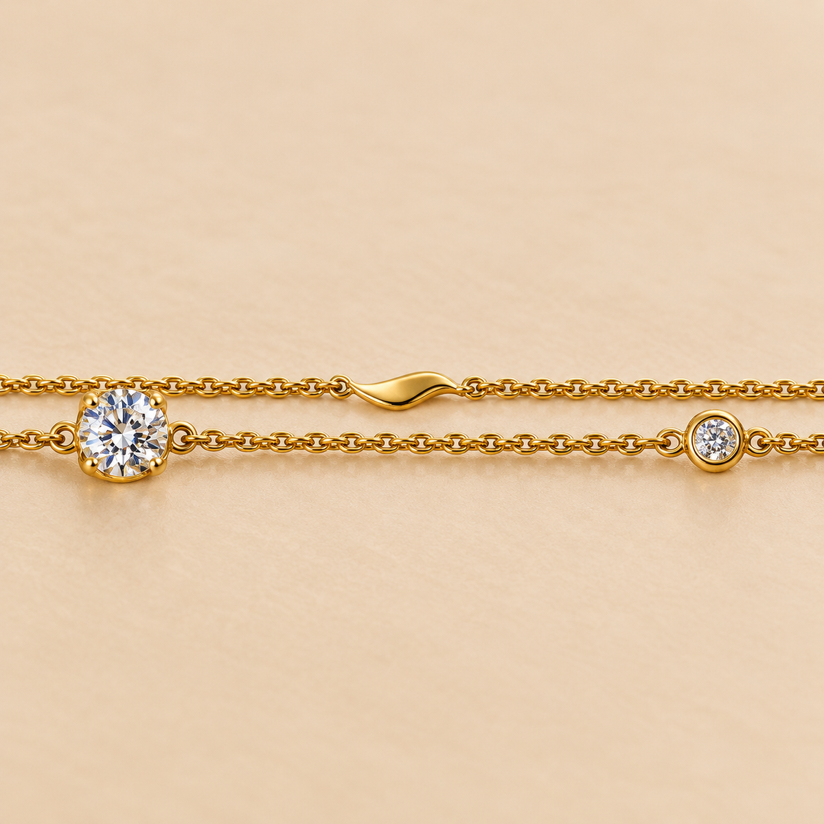 THE RARE - Lab-Grown Diamond Station Layered Necklace
