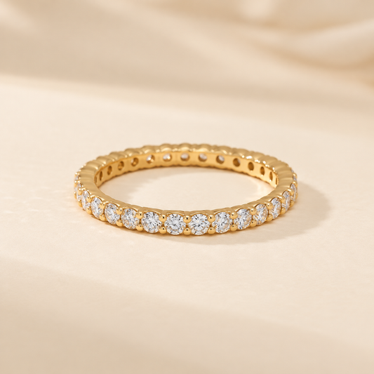THE EVERLASTING – Yellow Gold Lab-Grown Round Diamond Eternity Band