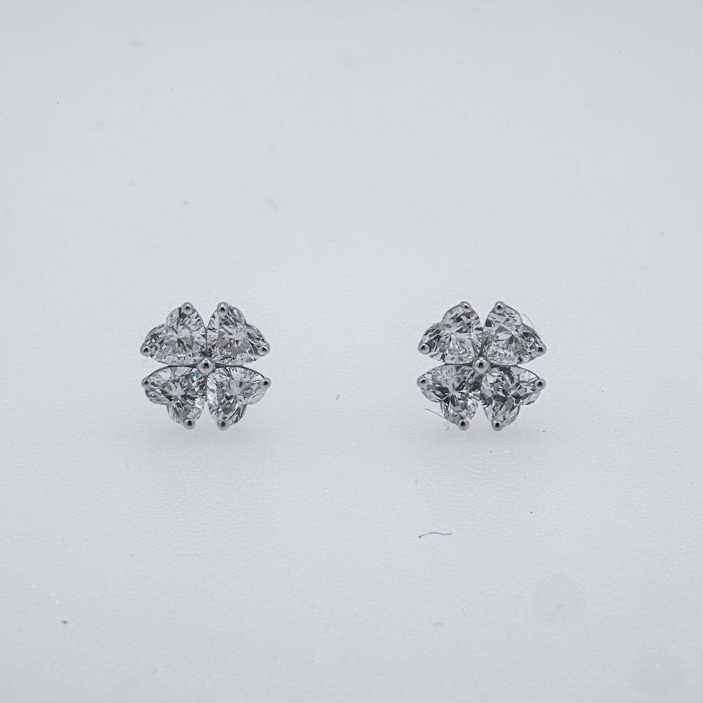 14K White Gold Lab-Grown Diamond Floral Stud Earrings – 1.11 CTW | E-F Color, VS1-VS2 Clarity