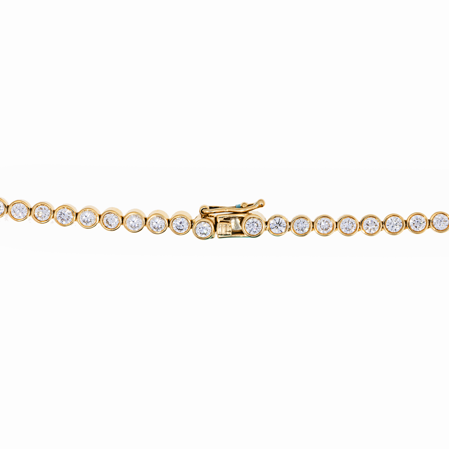 Lab-Grown Diamond Bezel Tennis Necklace – 14K Yellow Gold