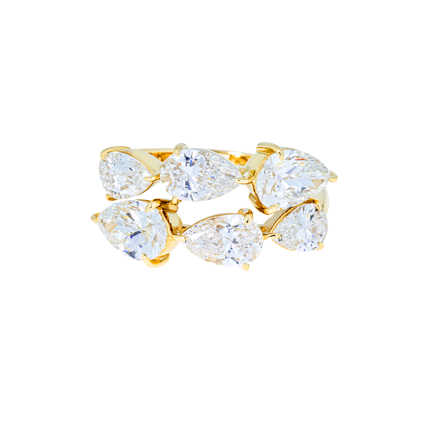 Lab-Grown Fancy Diamond Ring – 14K Yellow Gold