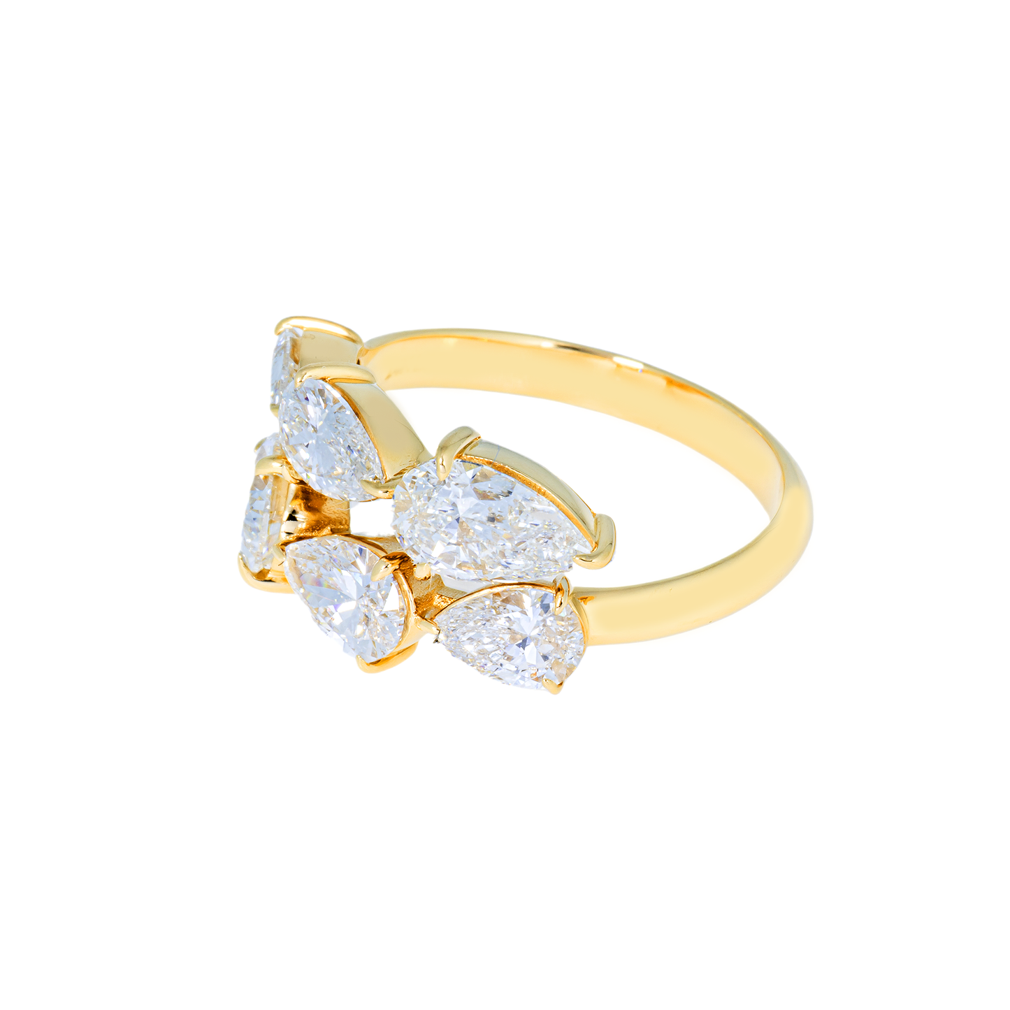 Lab-Grown Fancy Diamond Ring – 14K Yellow Gold