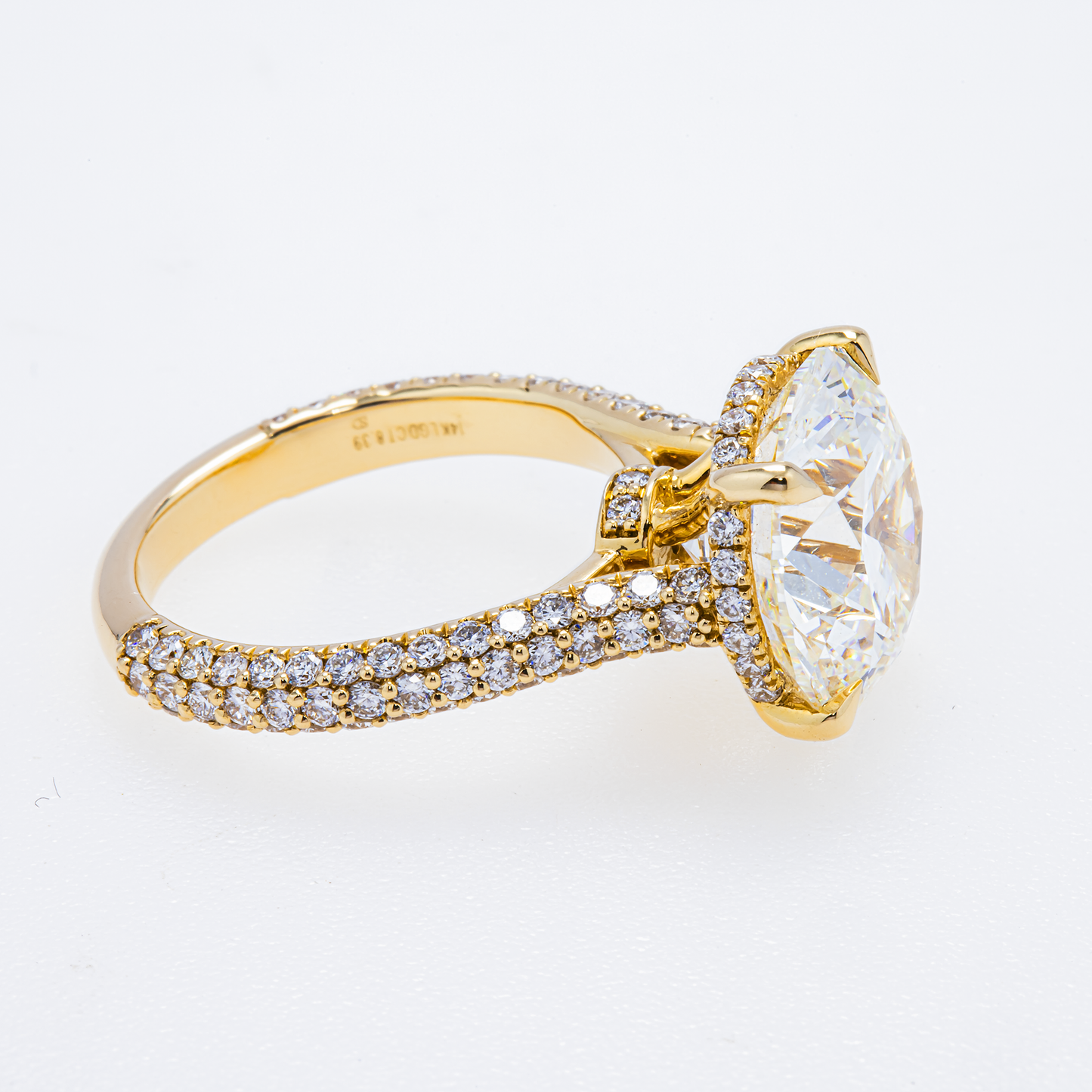 IGI-Certified Lab-Grown Round Brilliant Diamond Ring – 8.39 CTW in 14K Yellow Gold