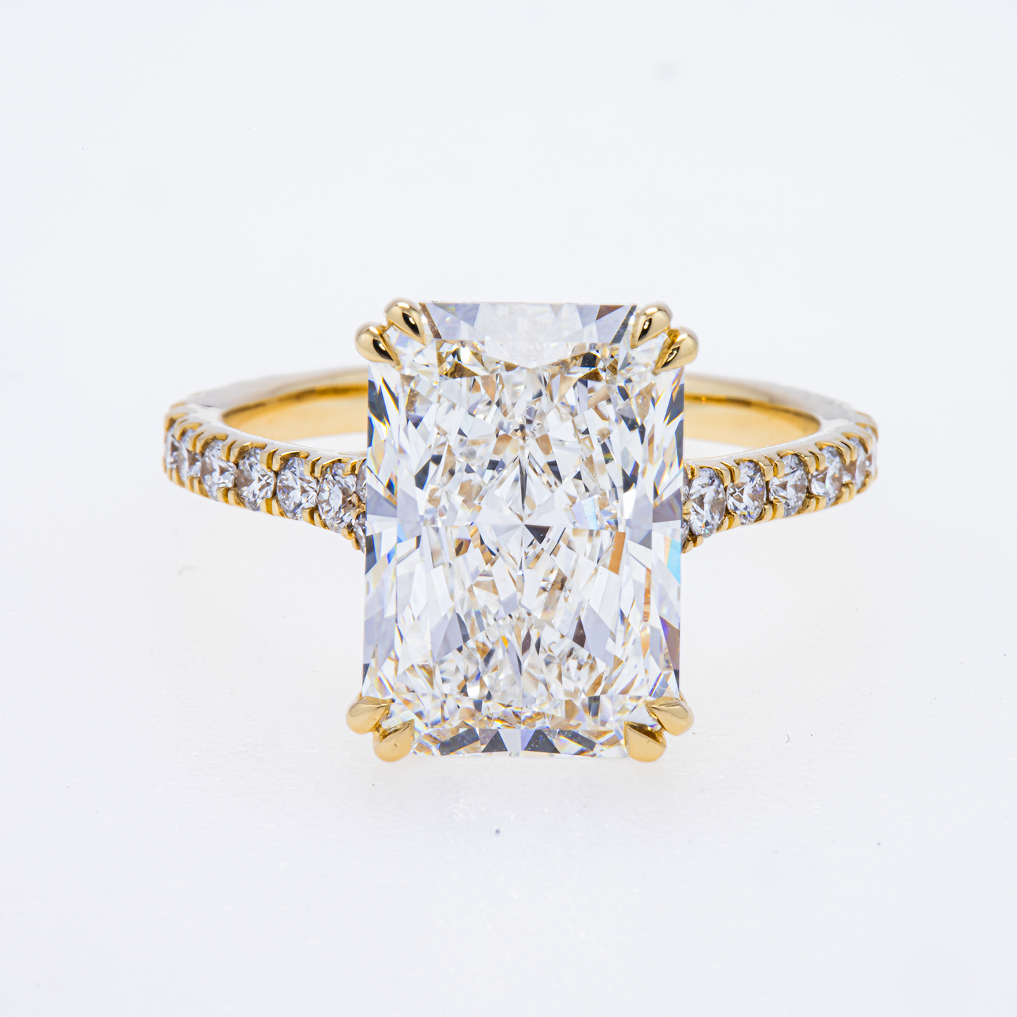 Lab-Grown Radiant-Cut Diamond Ring – 5.69 CTW in 14K Yellow Gold