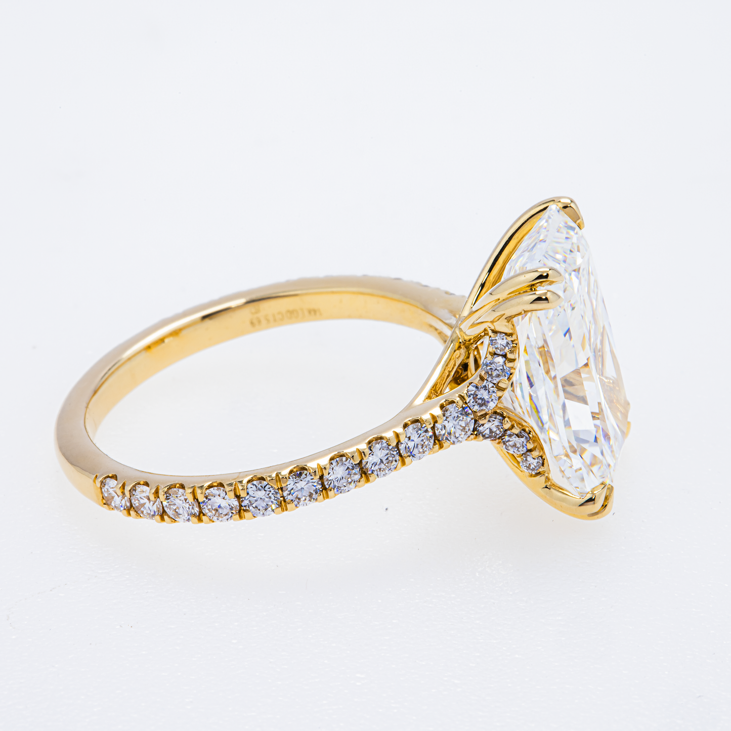 Lab-Grown Radiant-Cut Diamond Ring – 5.69 CTW in 14K Yellow Gold