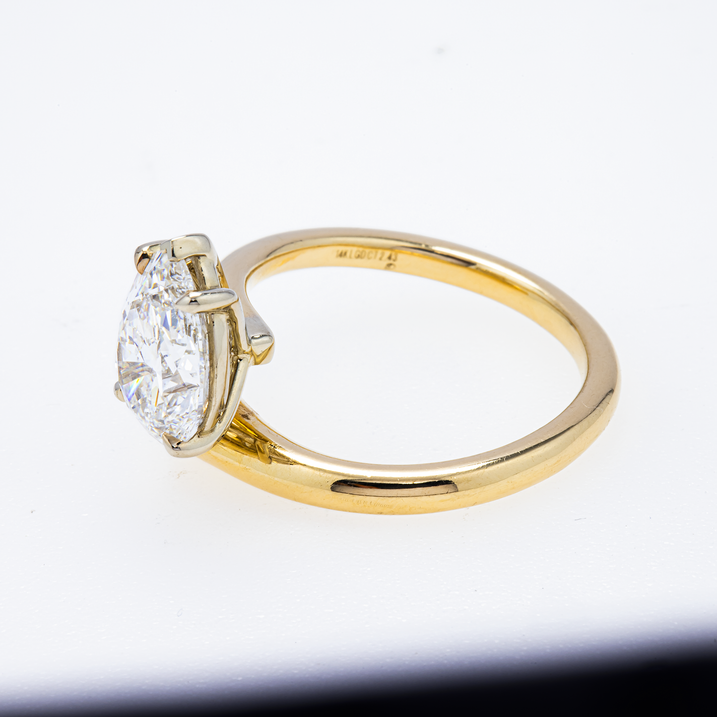 Lab-Grown Pear Diamond Toi et Moi Bypass Ring – 2.43 CTW in 14K Two-Tone Gold