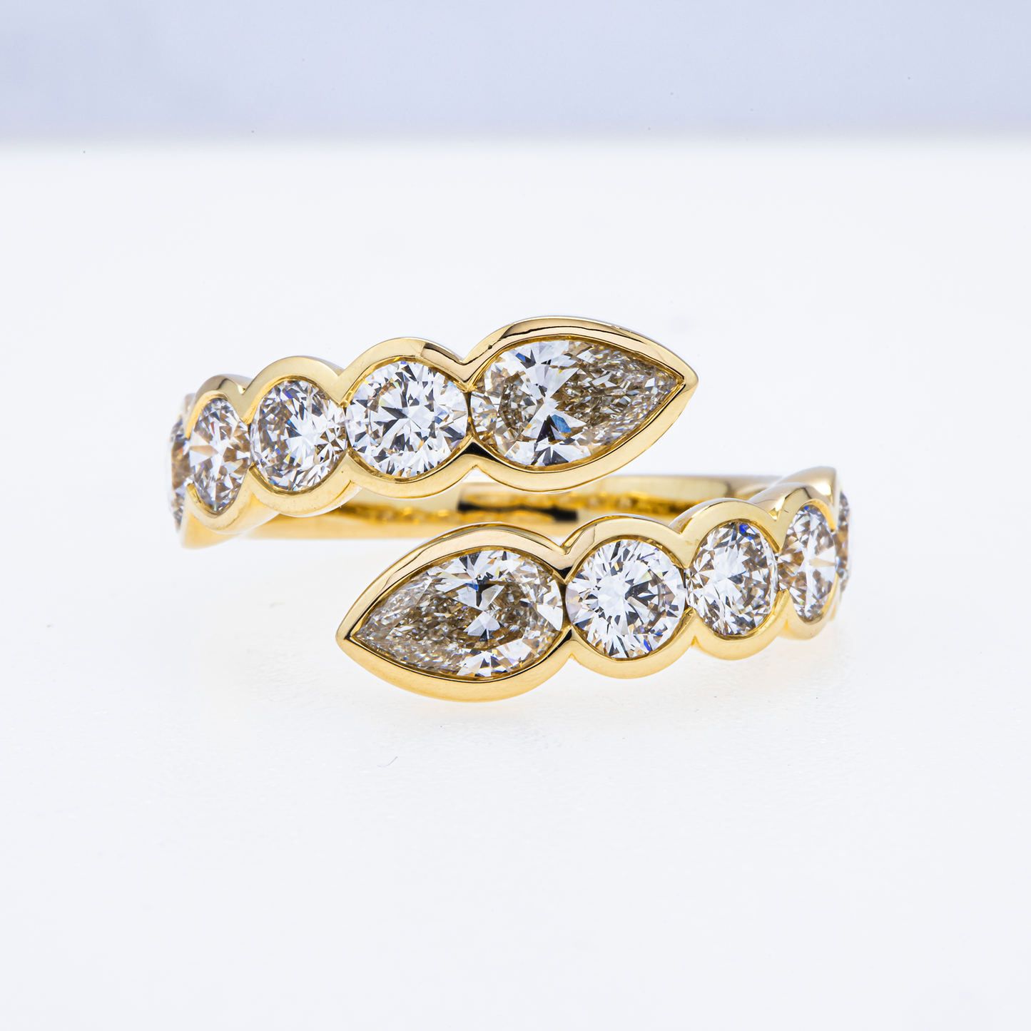 Lab-Grown Diamond Open Wrap Ring – 2.79 CTW in Yellow Gold