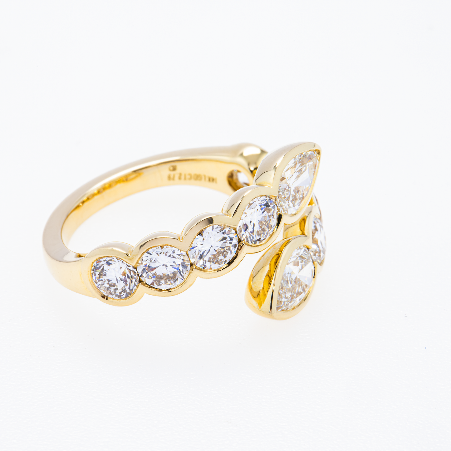 Lab-Grown Diamond Open Wrap Ring – 2.79 CTW in Yellow Gold