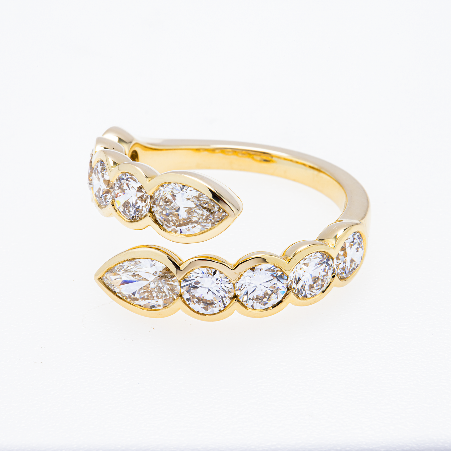 Lab-Grown Diamond Open Wrap Ring – 2.79 CTW in Yellow Gold