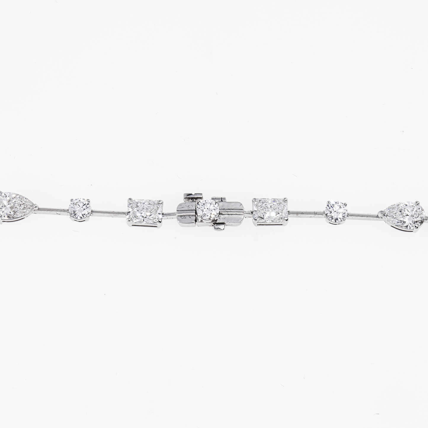 Lab-Grown Mixed-Cut Diamond Drop Necklace – 28.47 CTW in 14K White Gold