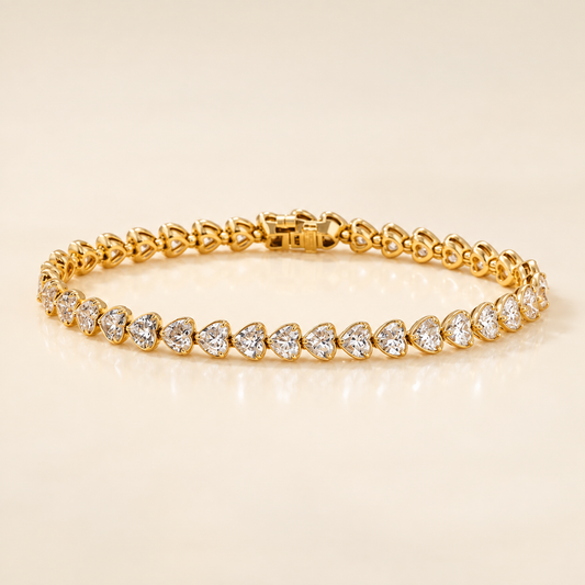 THE FREEDOM - Yellow Gold Lab-Grown Diamond Tennis Bracelet