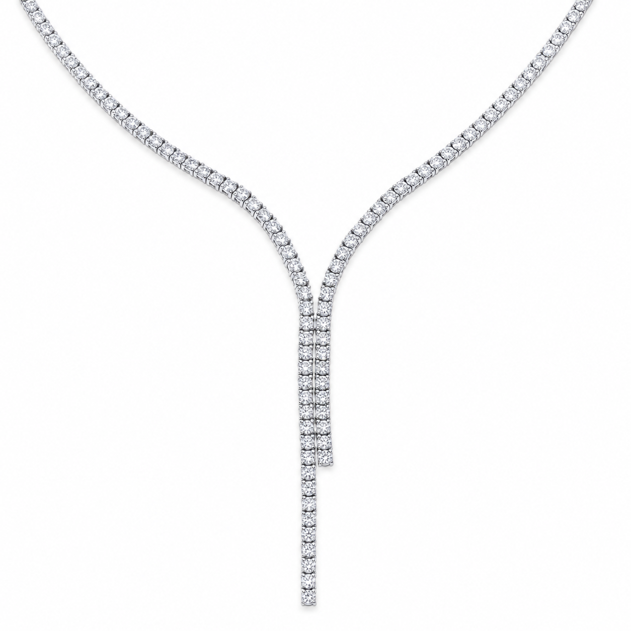 Lab-Grown Fancy Diamond Y Necklace
