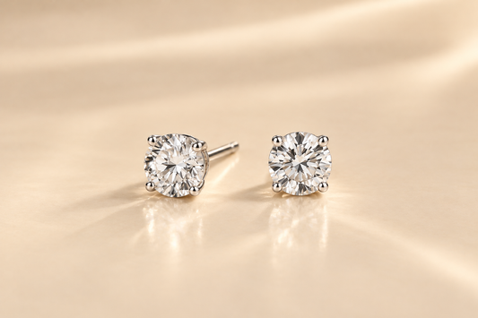 THE ESSENTIAL 0.96 CTW  – 14K White Gold Lab-Grown Round Diamond Stud Earrings