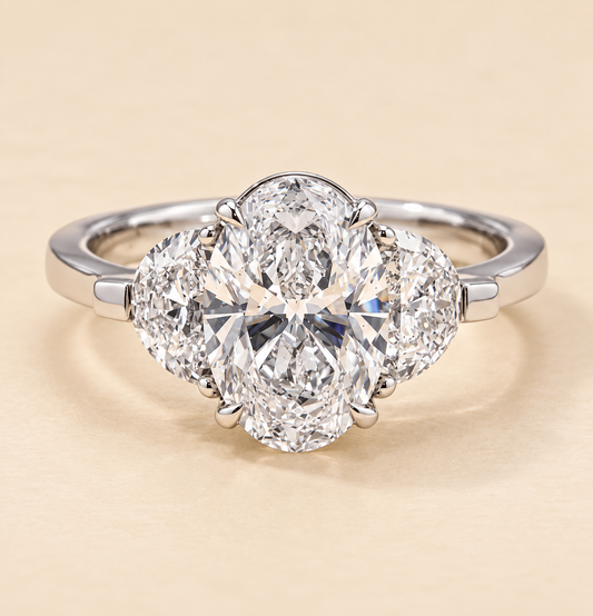 THE PROMISE - Lab-Grown Oval Diamond Three-Stone Ring