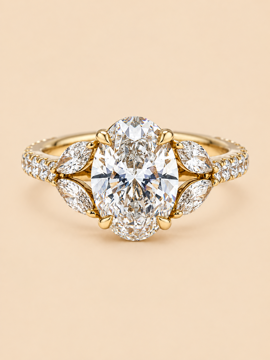 THE FAIRYTALE - Lab-Grown Oval Diamond Accent Ring