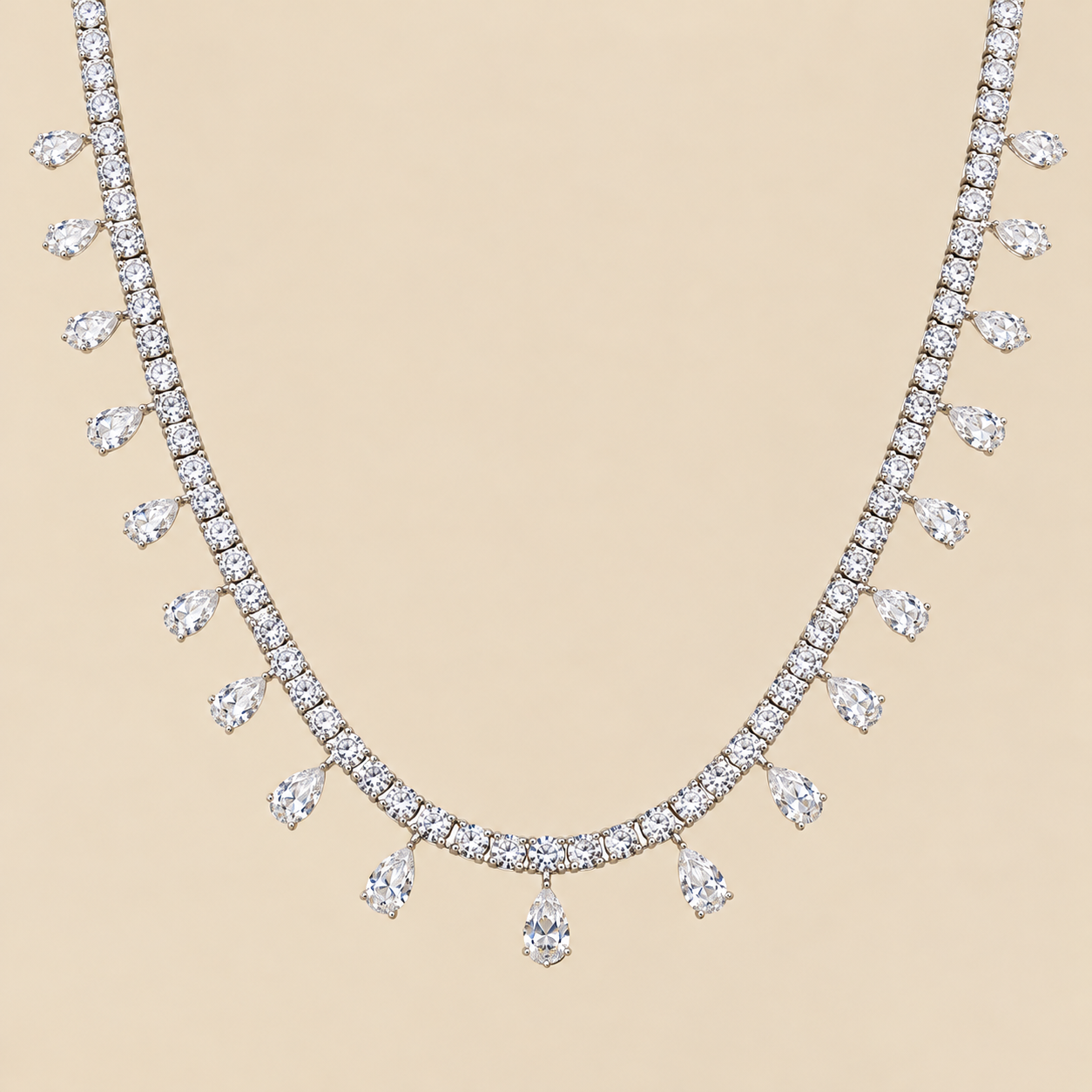 THE TREASURE - Natural Diamond Pear Drop Necklace