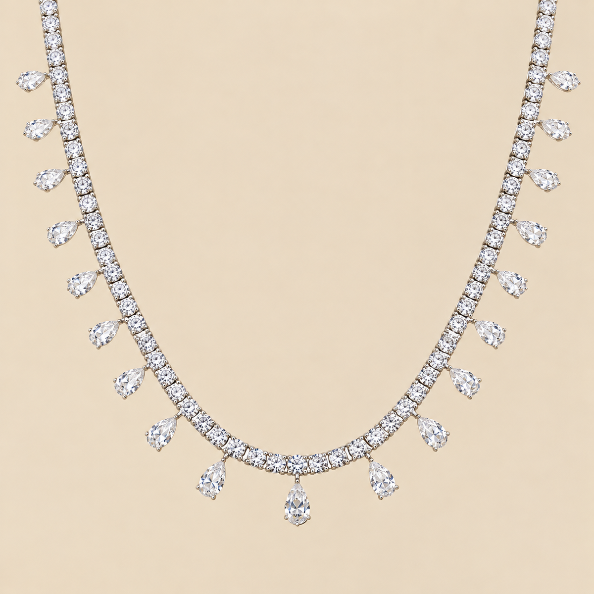 THE TREASURE - Natural Diamond Pear Drop Necklace