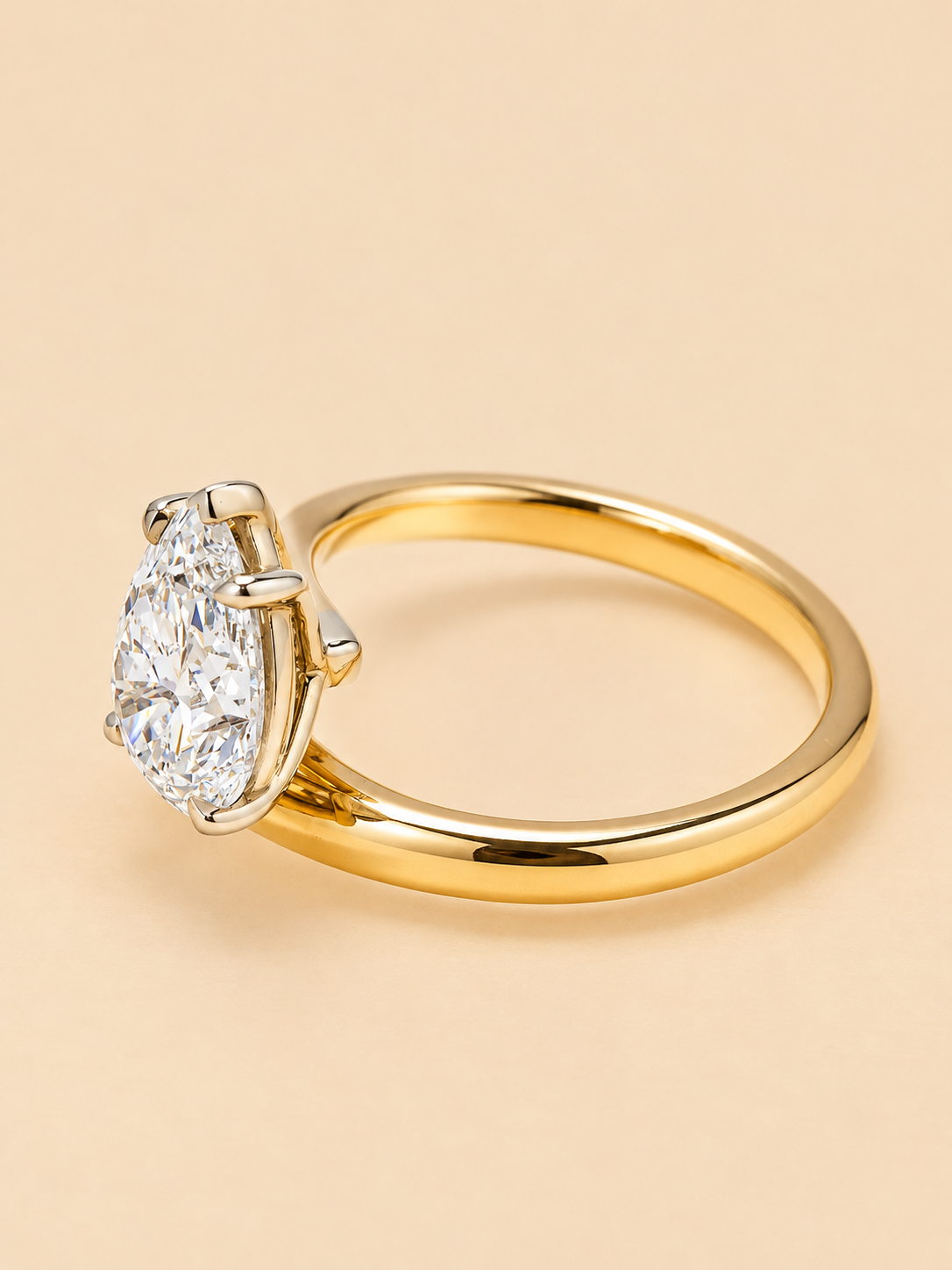 THE UNION - Lab-Grown Pear Diamond Toi et Moi Bypass Ring