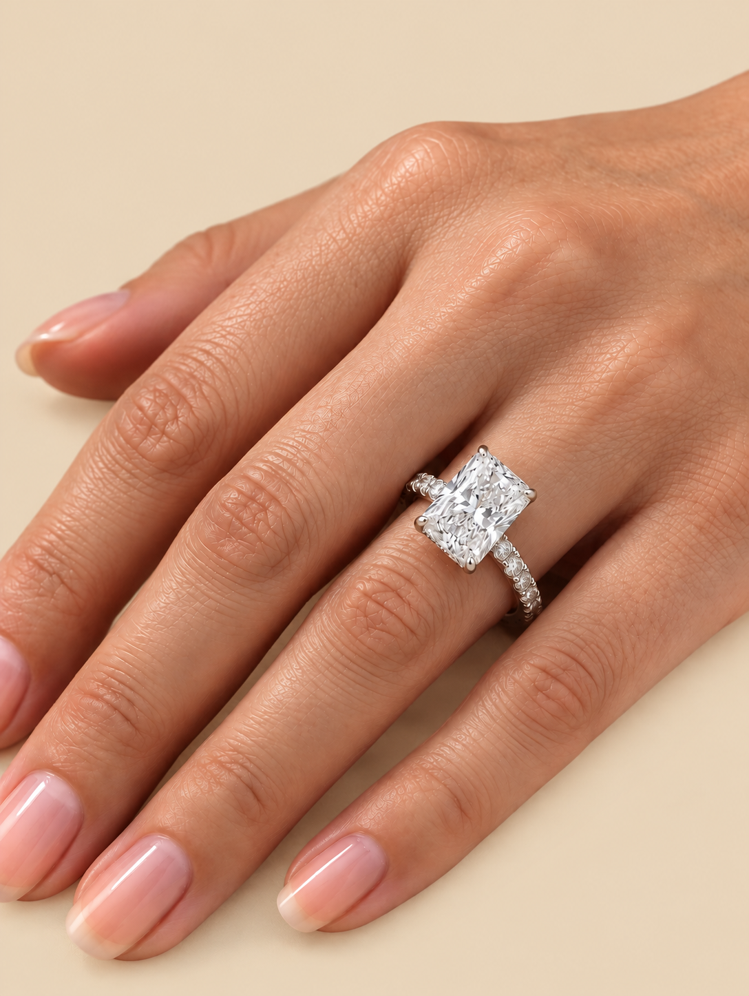 THE AFTER - Lab-Grown Radiant Diamond Halo Ring