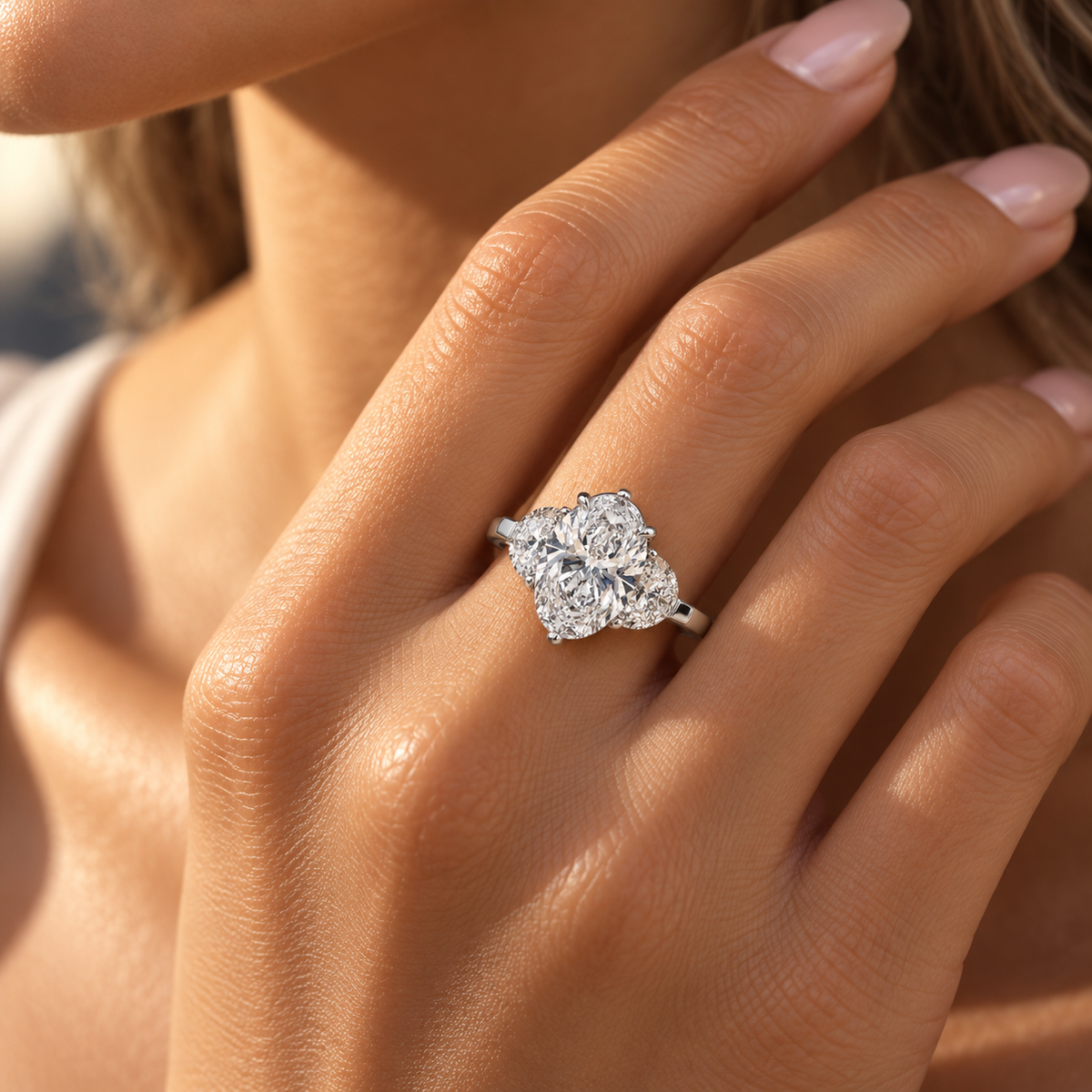 THE PROMISE - Lab-Grown Oval Diamond Three-Stone Ring