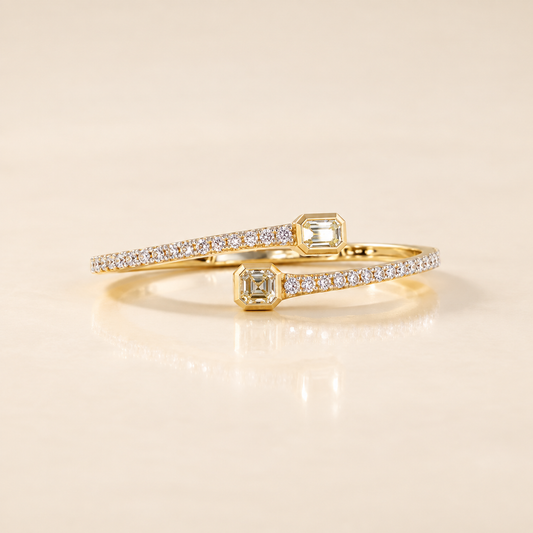 THE IMAGINATION - Yellow Gold Lab-Grown Diamond Bypass Bracelet