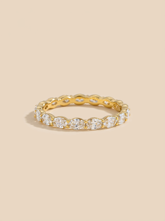 THE ETERNAL – Yellow Gold Lab-Grown Oval Diamond Eternity Band