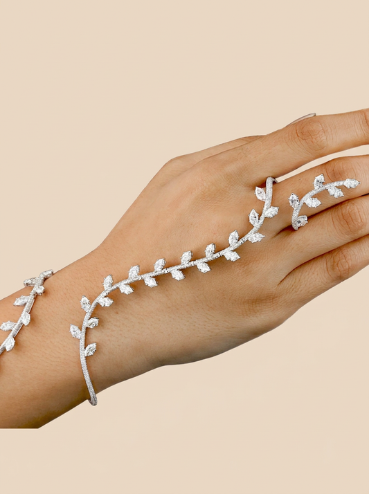 Lab-Grown Marquise Diamond Special Bracelet in 14K White Gold