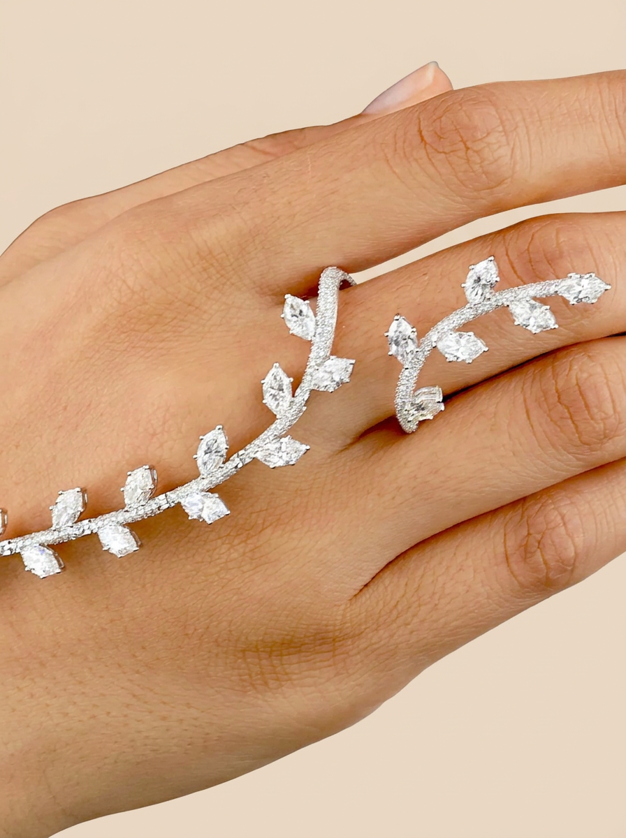 Lab-Grown Marquise Diamond Special Bracelet in 14K White Gold